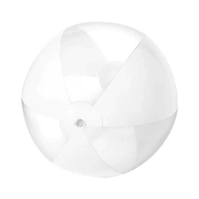 BALLON DE PLAGE PERSONNALISABLE 'PLAYA TRANSPARENT' - blanc/translucide