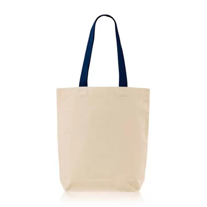 SAC EN TOILE GRANDES ANSES PERSONNALISABLE 'RYTA' - marine