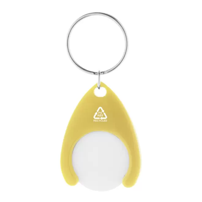 PORTE-CLES JETON PERSONNALISABLE EN RABS 'CATCHOS' - jaune