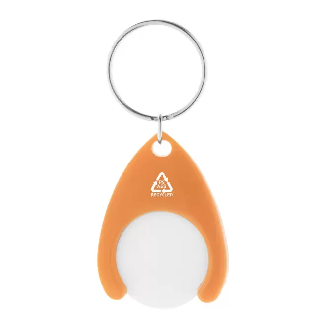 PORTE-CLES JETON PERSONNALISABLE EN RABS 'CATCHOS' - orange