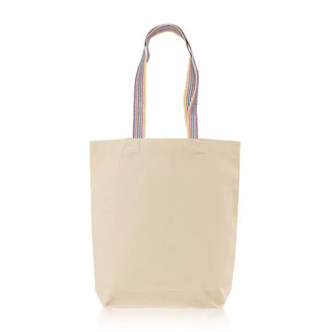 SAC EN TOILE GRANDES ANSES PERSONNALISABLE 'RYTA' - multicolore