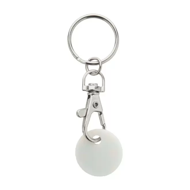 PORTE CLE JETON PERSONNALISE MIE 'SEGNO EUROPE' - blanc