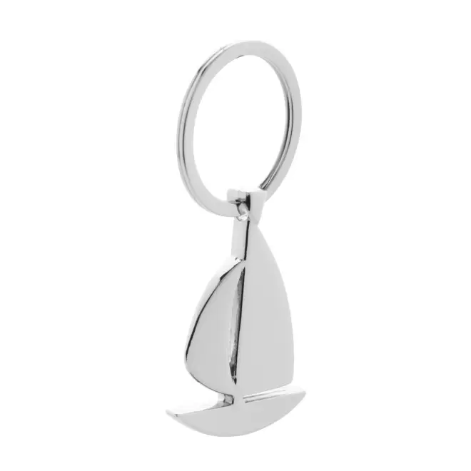 PORTE CLE PERSONNALISE EN METAL 'METALO VOILE' - argenté