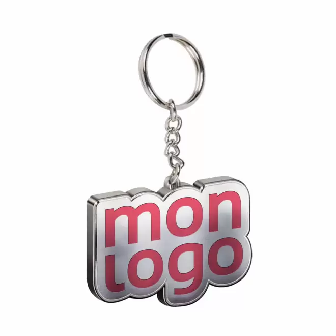 PORTE CLE PERSONNALISE EN ZAMAC RECYCLE 'CUSTOM' - 4 cm