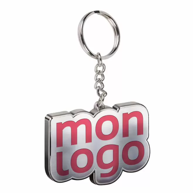 PORTE CLE PERSONNALISE EN ZAMAC RECYCLE 'CUSTOM' - 5 cm