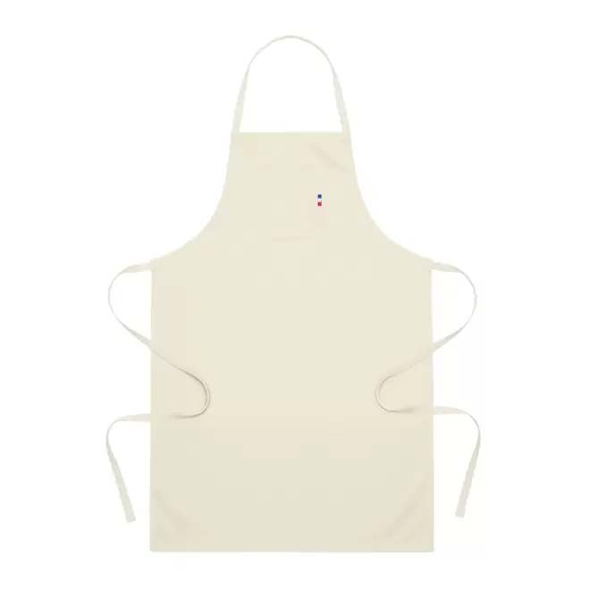 TABLIER MADE IN FRANCE PERSONNALISABLE 'ESCOFFIER' - écru