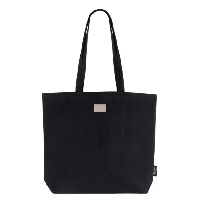 SAC COTON RECYCLE T BOTTOM PERSONNALISABLE 'KINDRY DARK' - noir