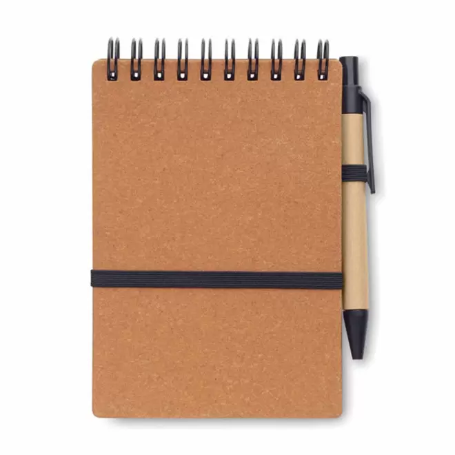 BLOC-NOTES PERSONNALISABLE EN CUIR RECYCLE 'LETYOU' - marron