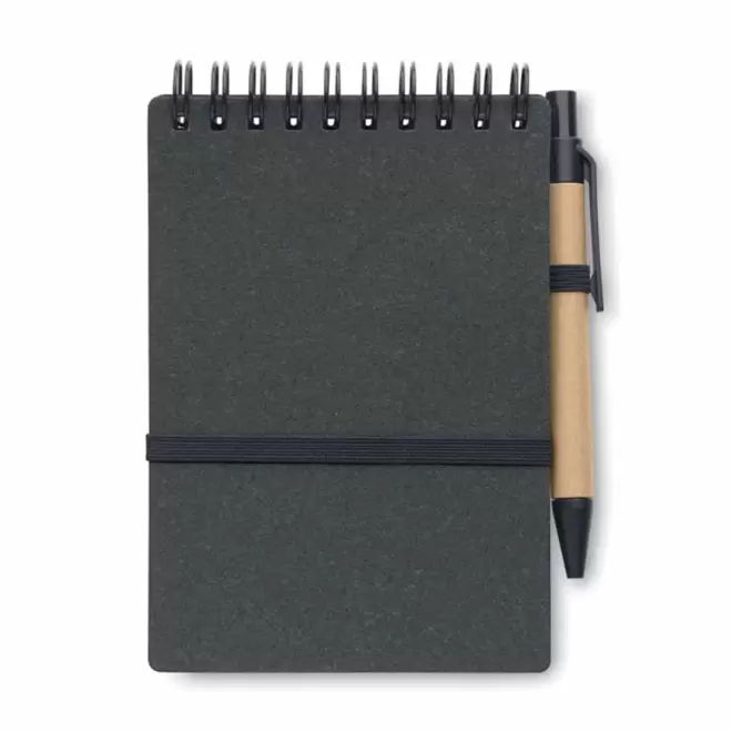 BLOC-NOTES PERSONNALISABLE EN CUIR RECYCLE 'LETYOU' - gris fonce