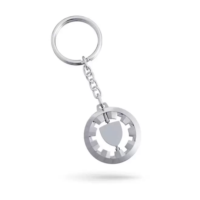 PORTE CLE AUTO ROTATIF PERSONNALISABLE 'JONAKI TWIST' - métal