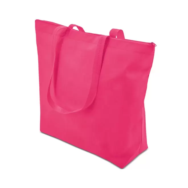 CABAS NON TISSE PERSONNALISABLE 'CORVASO ZIPPE' - fuchsia