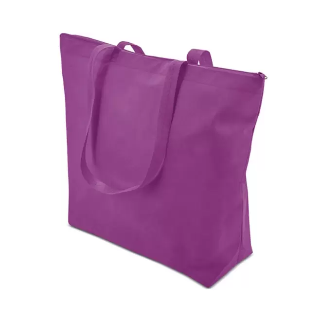 CABAS NON TISSE PERSONNALISABLE 'CORVASO ZIPPE' - violet