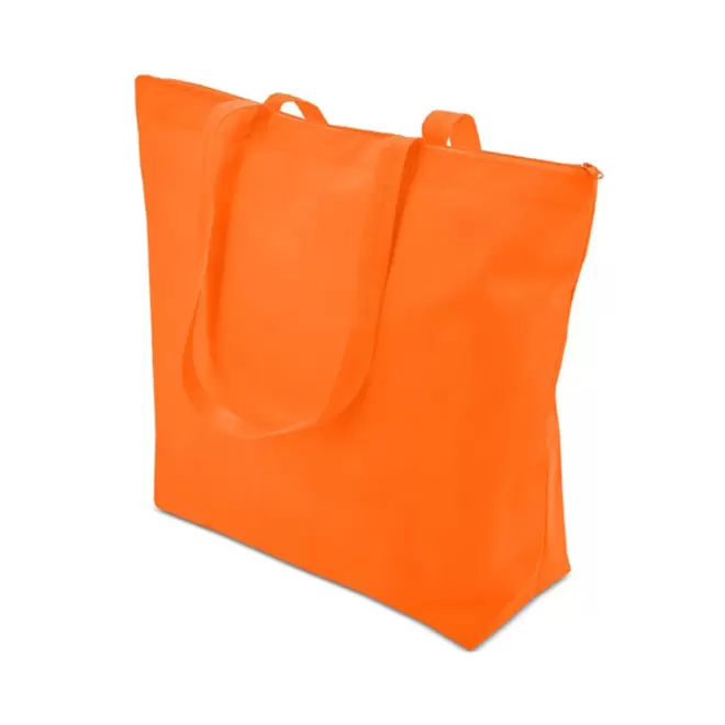CABAS NON TISSE PERSONNALISABLE 'CORVASO ZIPPE' - orange