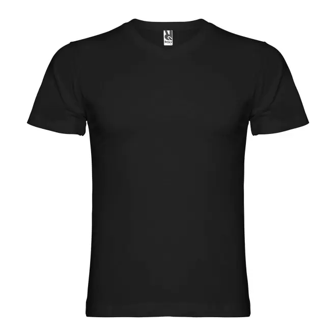 TEE-SHIRT COL V HOMME COULEUR PERSONNALISABLE 'SAMOYEDO' - noir