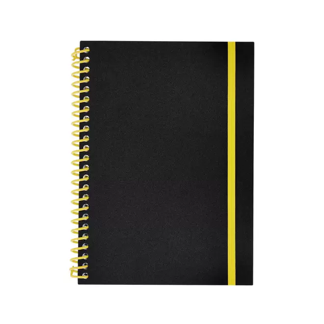CARNET SPIRALE PERSONNALISABLE 'BILBA' - jaune