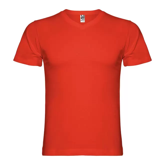 TEE-SHIRT COL V HOMME COULEUR PERSONNALISABLE 'SAMOYEDO' - rouge