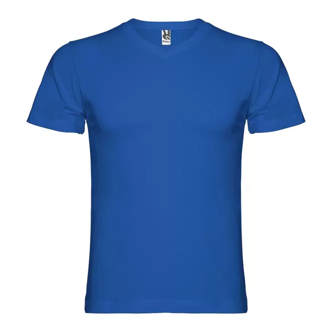 TEE-SHIRT COL V HOMME COULEUR PERSONNALISABLE 'SAMOYEDO' - bleu royal