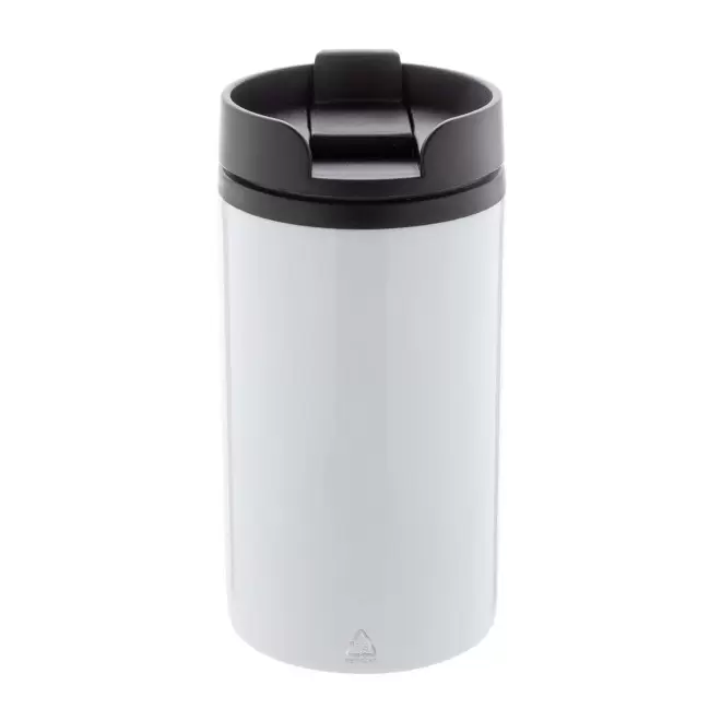 MUG ISOTHERME RECYCLE 250ML PERSONNALISABLE 'GISELA' - blanc