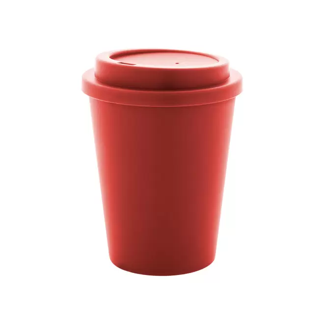 MUG DOUBLE PAROI PLASTIQUE 300ML PERSONNALISABLE 'STARZ' - rouge