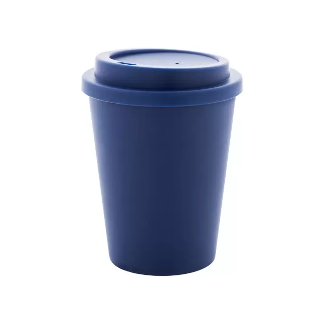 MUG DOUBLE PAROI PLASTIQUE 300ML PERSONNALISABLE 'STARZ' - bleu fonce