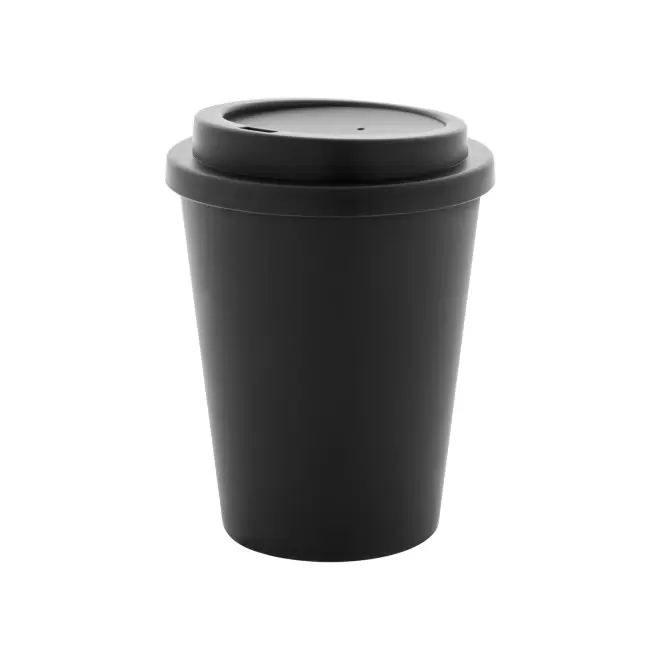 MUG DOUBLE PAROI PLASTIQUE 300ML PERSONNALISABLE 'STARZ' - noir