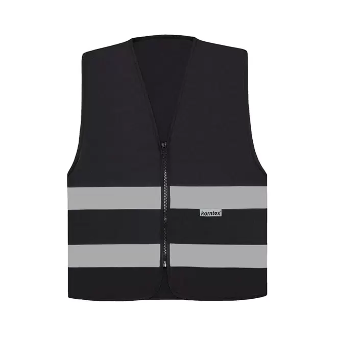 GILET SECURITE PERSONNALISE 'ARMILLA ZIPPE' - noir