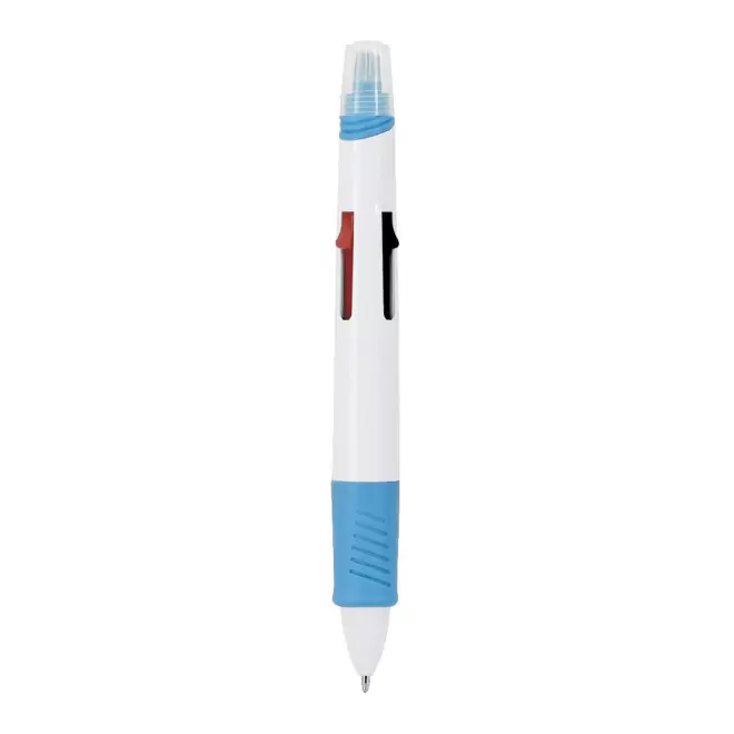 STYLO 4 COULEURS PERSONNALISE 'FLOW' - bleu