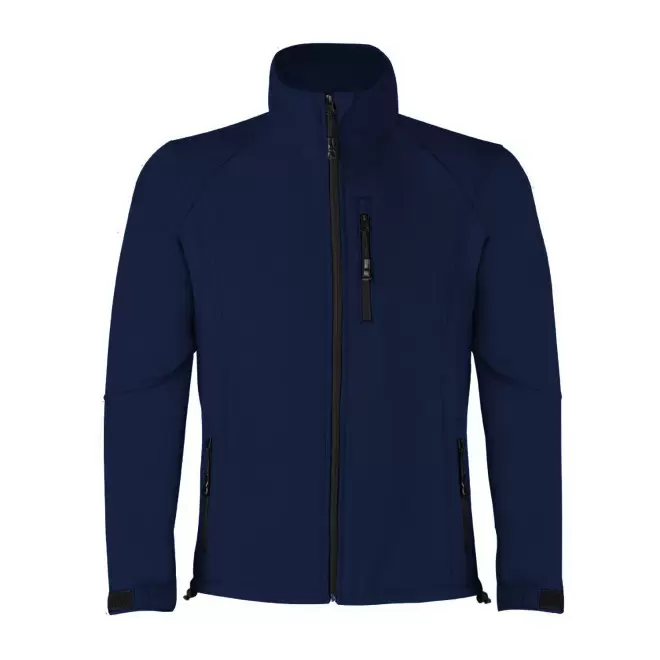 VESTE SOFTSHELL MIXTE 2 COUCHES PERSONNALISABLE 'MOLTA' - bleu marine
