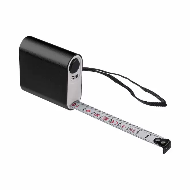 METRE RUBAN PERSONNALISE ALU 3 M 'TOLO' - noir