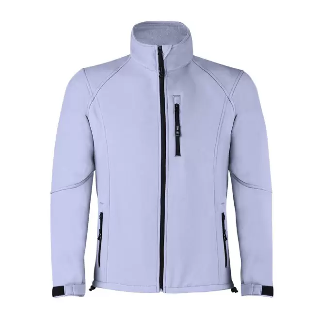 VESTE SOFTSHELL MIXTE 2 COUCHES PERSONNALISABLE 'MOLTA' - gris