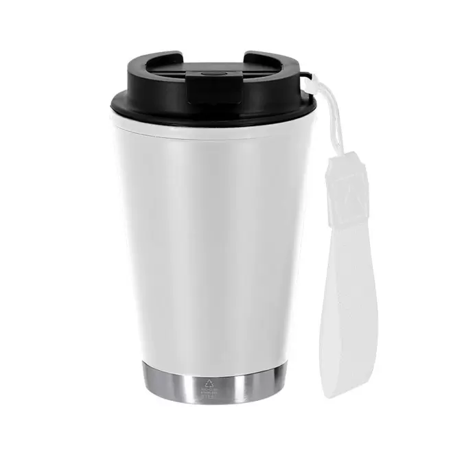 MUG ISOTHERME PERSONNALISE EN PP RECYCLE 300ML 'BLUYVI' - blanc