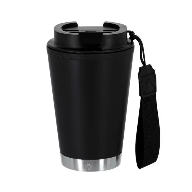 MUG ISOTHERME PERSONNALISE EN PP RECYCLE 300ML 'BLUYVI' - noir