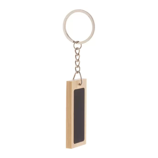 PORTE-CLES PERSONNALISE EN BAMBOU 'SAPHOS' - rectangle