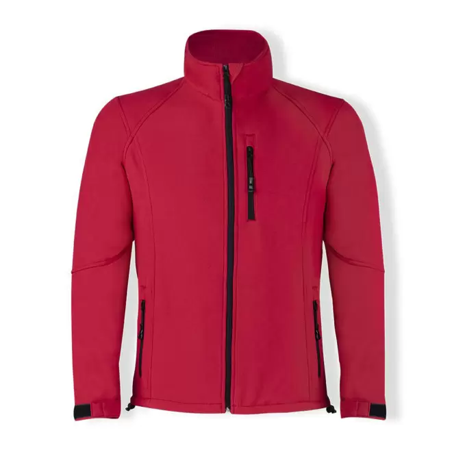 VESTE SOFTSHELL MIXTE 2 COUCHES PERSONNALISABLE 'MOLTA' - rouge