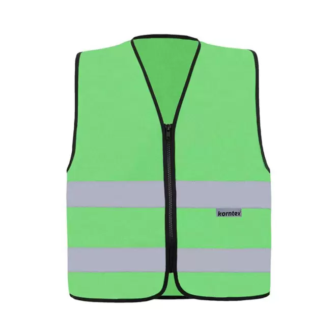GILET SECURITE PERSONNALISE 'ARMILLA ZIPPE' - vert fluo