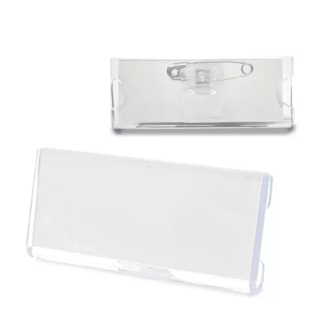 BADGE PERSONNALISE EN PLASTIQUE 'DISTINVO' - transparent