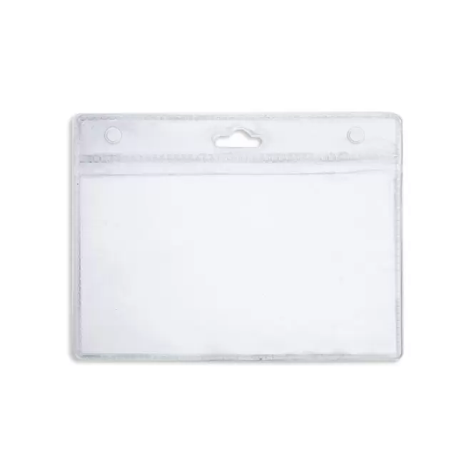 PORTE BADGE 3 TROUS PUBLICITAIRE 'KARELI' - transparent