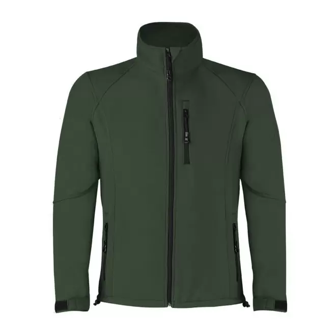 VESTE SOFTSHELL MIXTE 2 COUCHES PERSONNALISABLE 'MOLTA' - vert bouteille