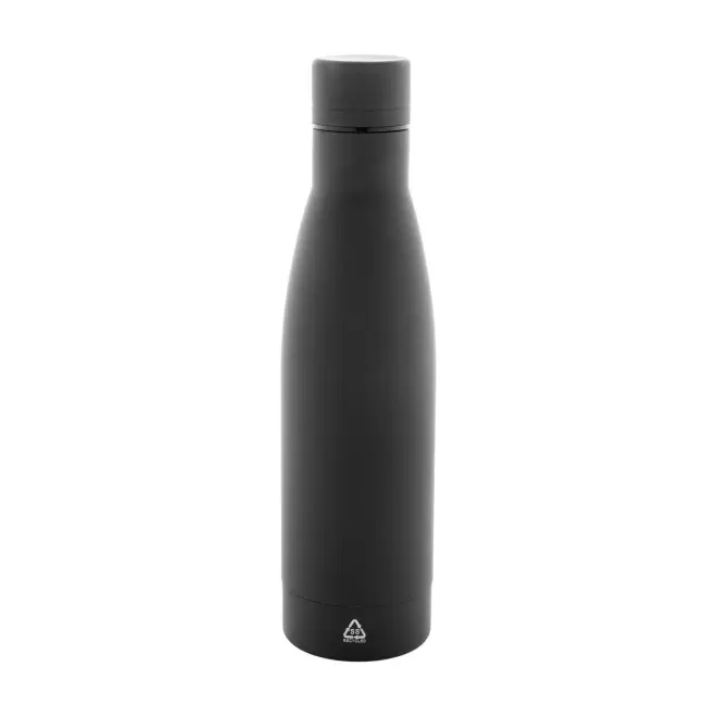 BOUTEILLE PERSONNALISABLE ACIER RECYCLE 750ML 'BROLO' - noir