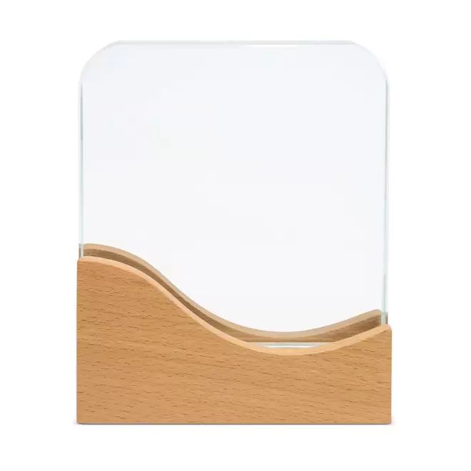 TROPHEE PERSONNALISE EN VERRE ET BOIS 'KAYNA VAGUE' - bois