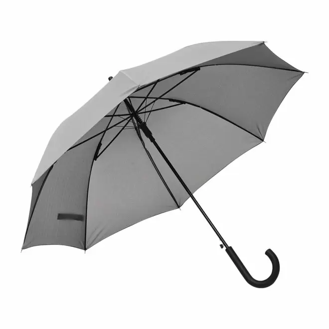PARAPLUIE PUBLICITAIRE AUTOMATIQUE TEMPÊTE MANCHE CANNE 'GLASSON' - gris clair
