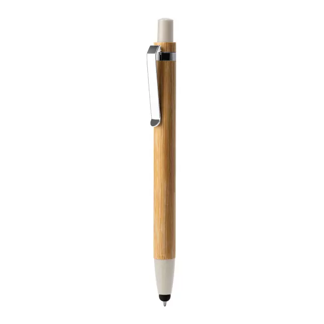 STYLO EN BAMBOU PERSONNALISABLE 'ANDREA COLOR' - blanc