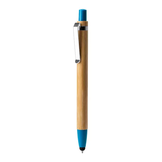 STYLO EN BAMBOU PERSONNALISABLE 'ANDREA COLOR' - bleu