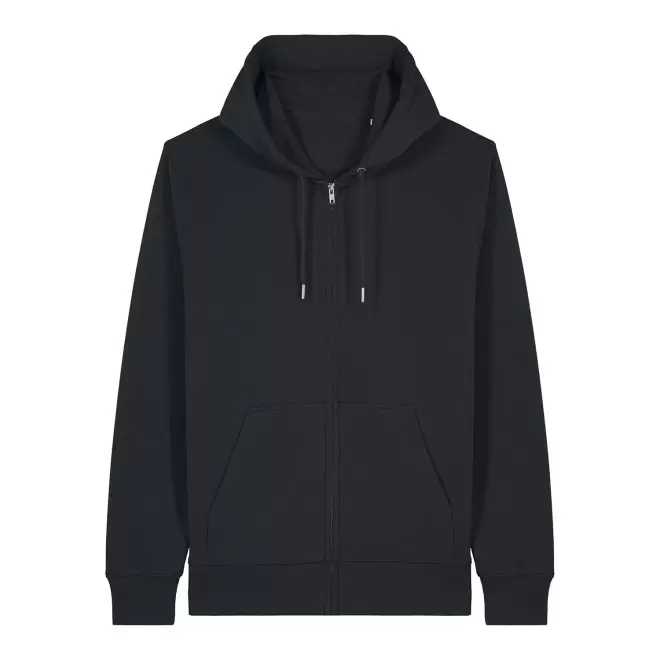 SWEAT SHIRT ZIPPE MIXTE PERSONNALISE 'CONNECTOR 2.0' - noir