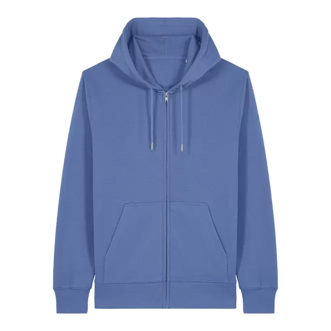 SWEAT SHIRT ZIPPE MIXTE PERSONNALISE 'CONNECTOR 2.0' - bleu