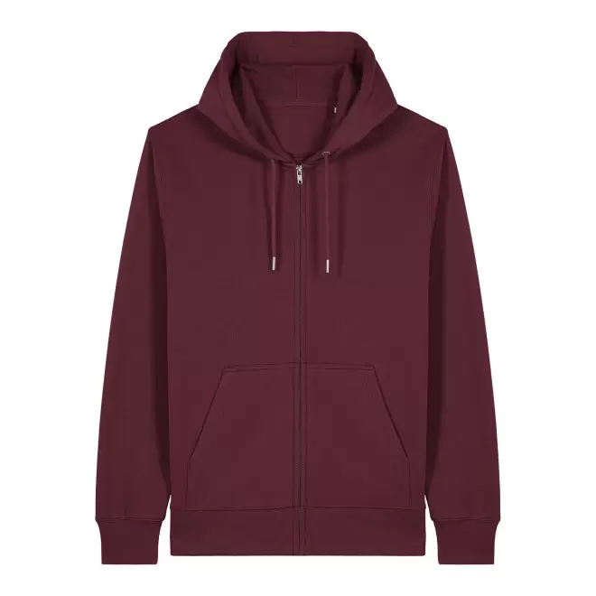 SWEAT SHIRT ZIPPE MIXTE PERSONNALISE 'CONNECTOR 2.0' - bordeaux