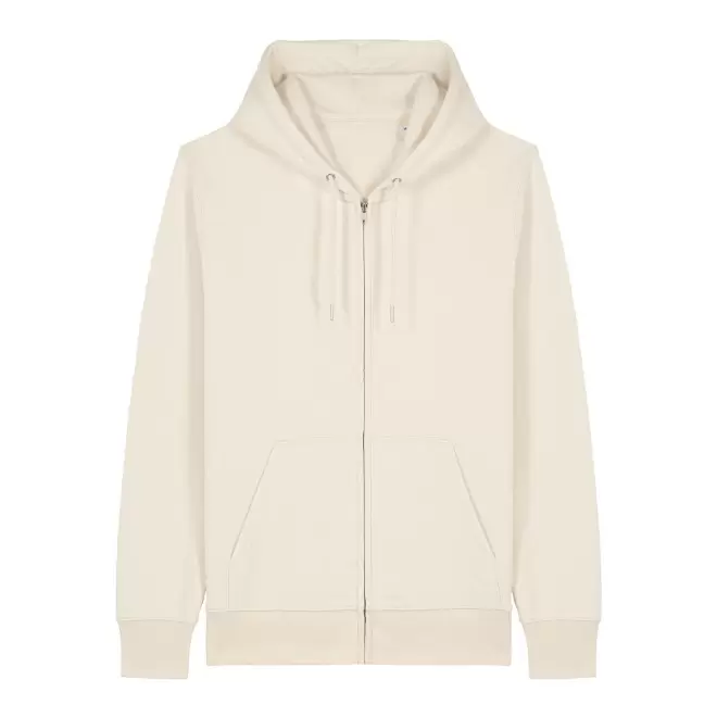 SWEAT SHIRT ZIPPE MIXTE PERSONNALISE 'CONNECTOR 2.0' - beige