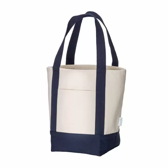 MINI CABAS COTON RECYCLE PERSONNALISE 'SUMMON MINI' - bleu marine