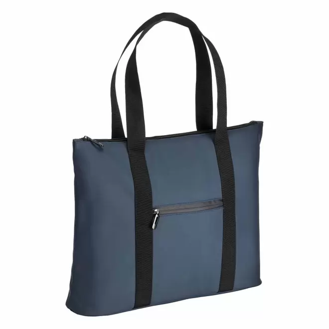 CABAS PERSONNALISABLE EN PU SOUPLE 'OLYMPEAS' - bleu marine