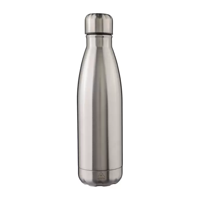 BOUTEILLE ISOTHERME 500ML PERSONNALISABLE 'MATERA RECYCLE' - argente